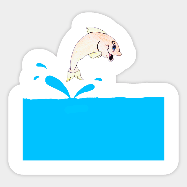 Jumping fish Sticker by DarkoRikalo86